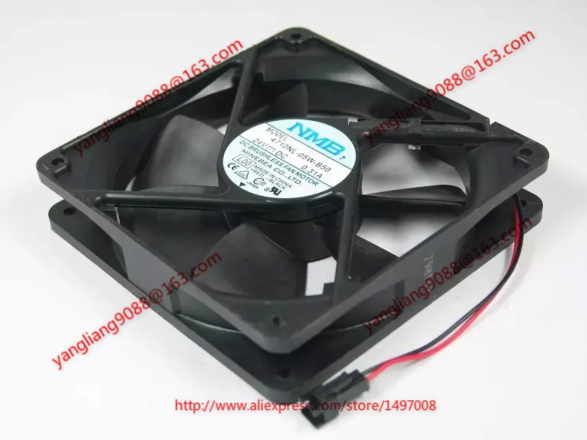 

NMB-MAT 4710NL-05W-B50 L00 DC 24V 0.31A 120x120x25mm 2-wire Server Cooling Fan