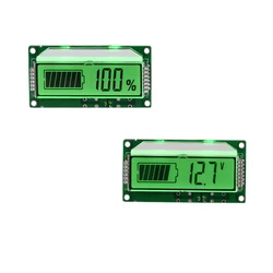 12V Lead Battery Charge Level Indicator Battery Tester Lithium Battery Capacity Meter LED Tester Voltmeter Dual Display 6-63V