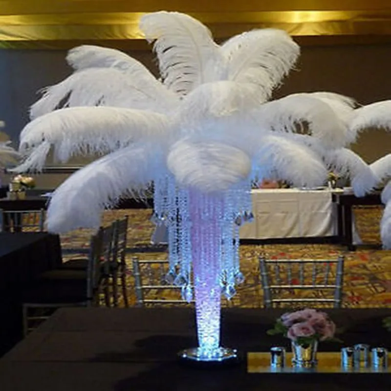 

Wholesale 50 PCS beautiful60-65 cm / 24 to 26 inches of white wedding feather ostrich feathers