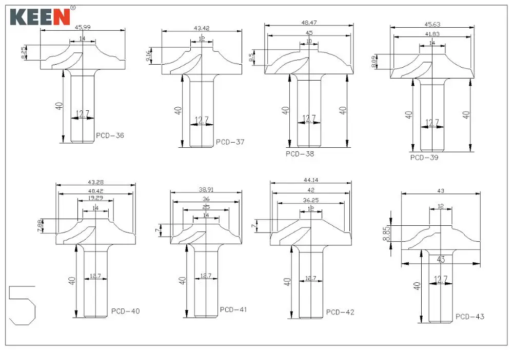 Punta del router in metallo duro per utensili da taglio per incisione con taglierina per legno Frese per la lavorazione del legno con gambo da 12,7 mm