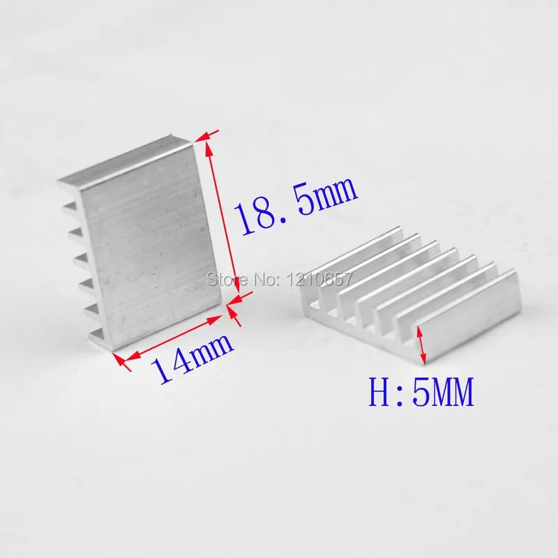 

50 Pieces LOT 18.5x 14x5mm Aluminum IC LED Cooling Cooler Heat Sink Heatsink Radiator