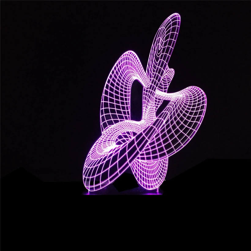 Creative 3D Illusion Lamp 7 Colors Changeable LED Night Light Abstract Artist Graphics New Year Gift Home Decaration