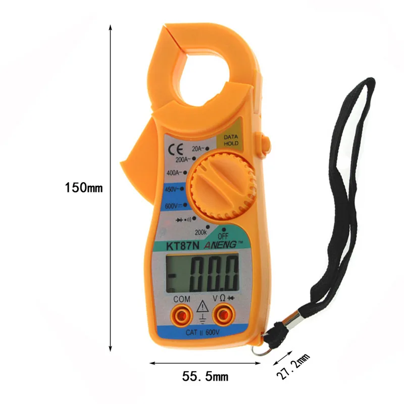 KT87N Digital Multimeter Amper Clamp Meter Current Clamp Pincers AC/DC Current Voltage Tester frequency counter Power Meter Test