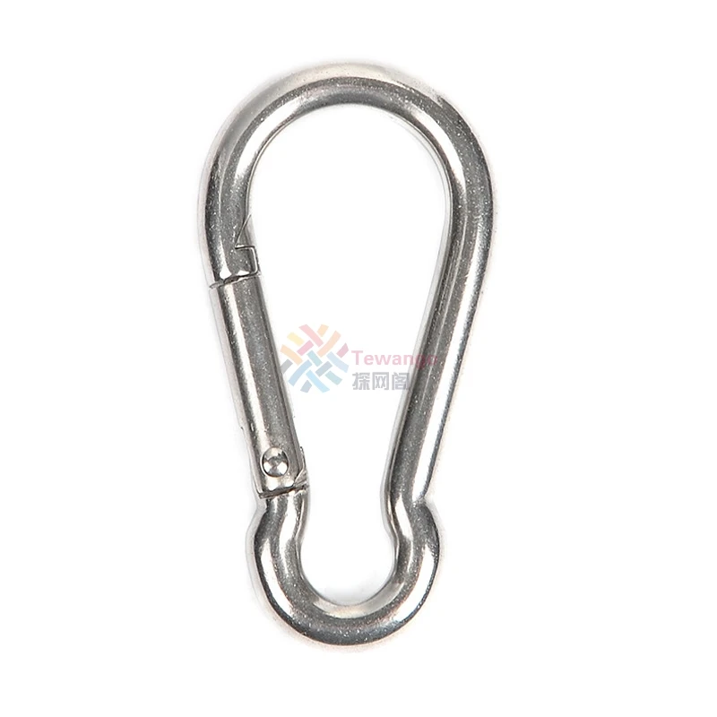 Tewango Stainless Steel Buckle Spring Hook Kits Shade Sail Awning Fixing Fittings Screen Net Instant Grommet Hammock Accessories