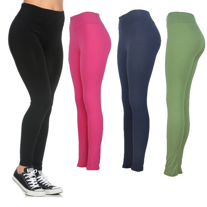 TOIVOTUKSIA Olive Green Sexy Wholesale Plus Size Leggings Sport Fitness Women Milk Silk Leggings