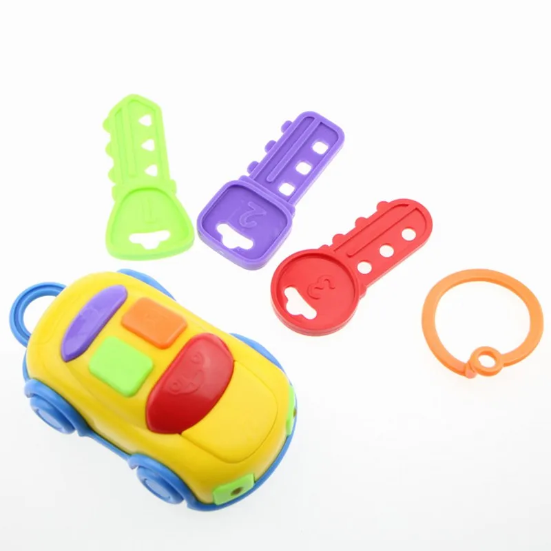 Sozzy-llave de coche musical para bebé, juguete cognitivo eléctrico deslizante, rueda de coche, juguete educativo, alarma