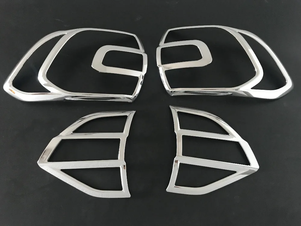 2016 For Ford Everest Accessories ABS Chrome Tail Lights Cover Parts For FORD Everest 2016 2017 Endeavour Decorative Parts