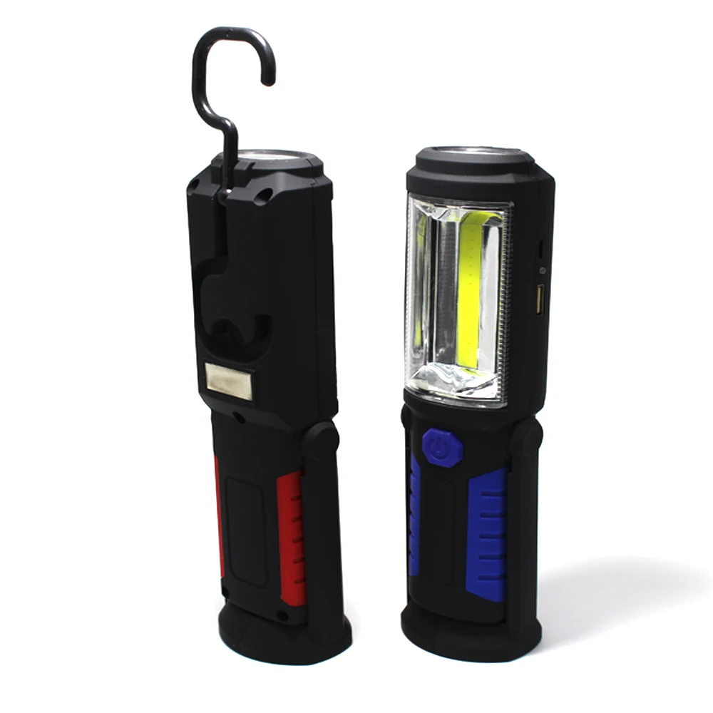 Imagem -04 - Multifunções Usb Carregamento Lanterna Led Suporte de Trabalho ao ar Livre Luz Magnética Mais Gancho Mais Energia Móvel para o Seu Telefone Tocha Lâmpada Novo