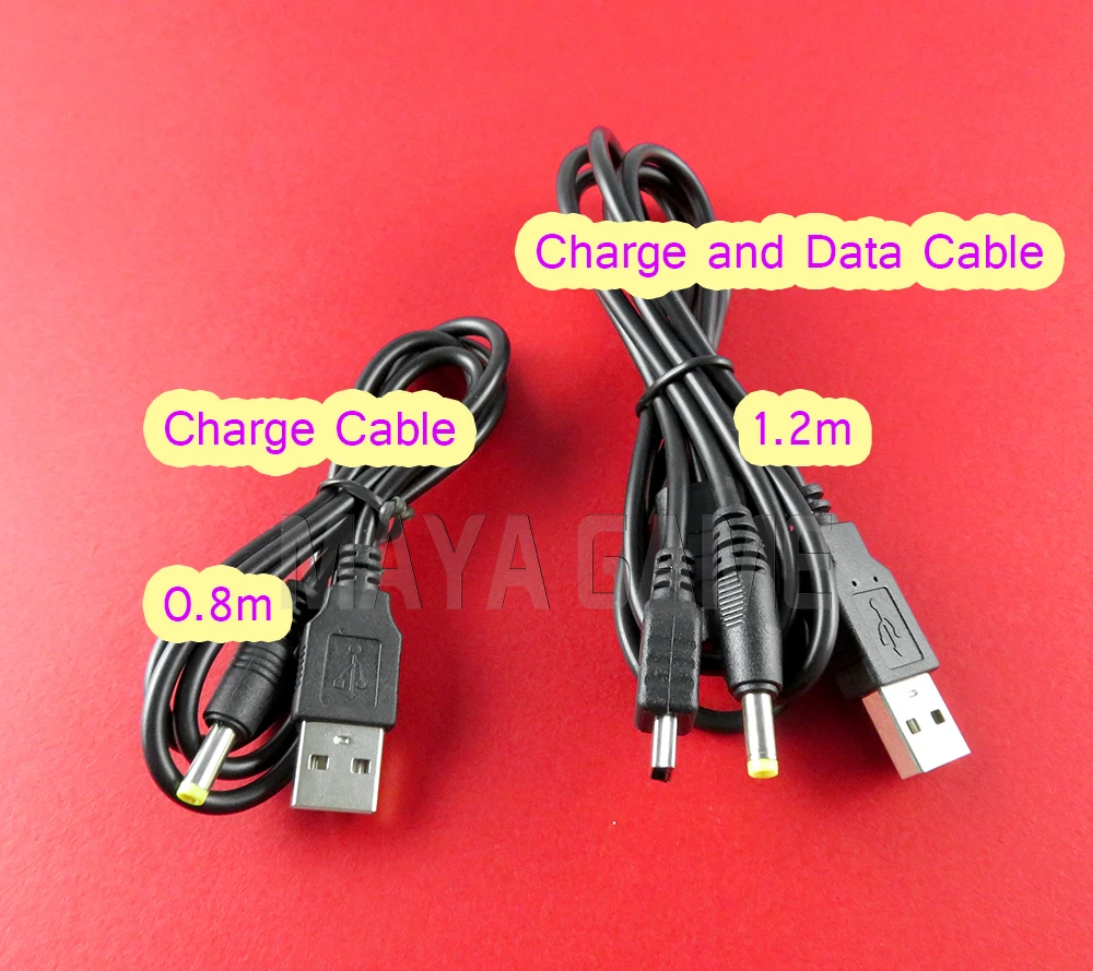 5pcs Data Cable Charger Power 2 in 1 USB Data Charge Cable Cord for Sony PSP 1000 2000 3000 Game Console