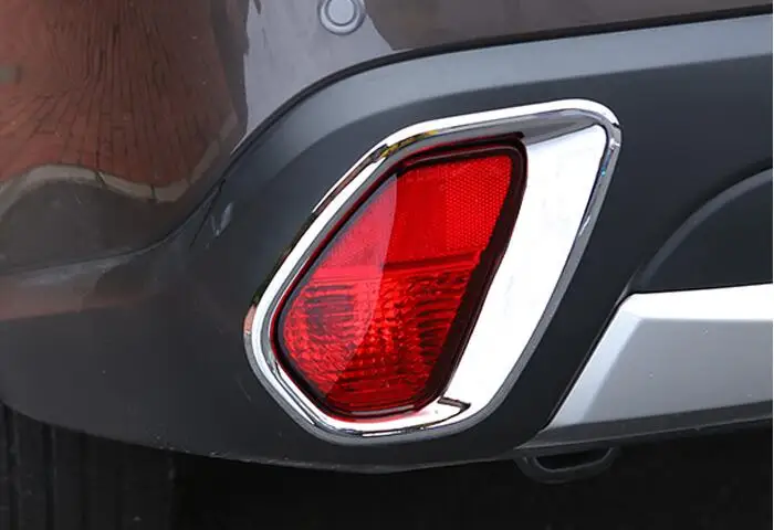 2016 2017 para mitsubishi outlander chrome frente traseira luz de nevoeiro capa da lâmpada foglight guarnição refletor enfeitar moldura acessórios