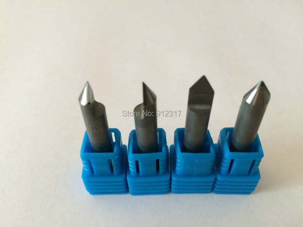 4pcs PCD Stone Engraving tools, Marble/Granite Engraving bits, Diamond End mills,PCD end mills