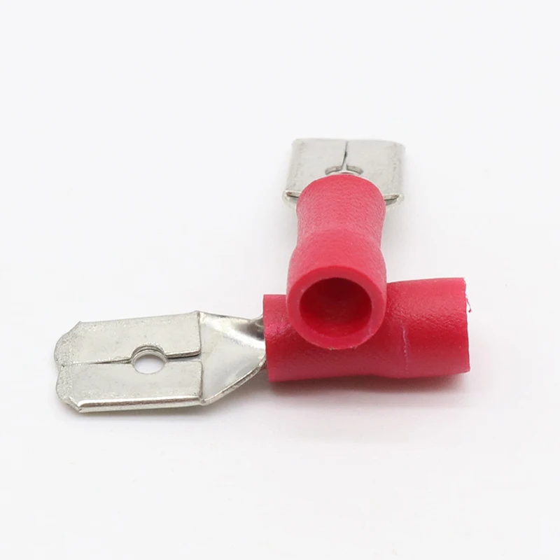 MDD1.25-250 male Insulated Spade Quick Connector Terminals Crimp Terminal AWG MDD1-250 100PCS/Pack MDD