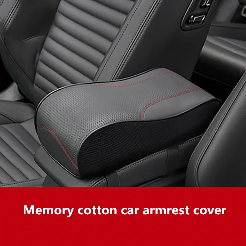 Genuine Leather Car Armrest Cover Universal Center Console Auto Seat Armrests Box Padding Protection Cushion Hand Support