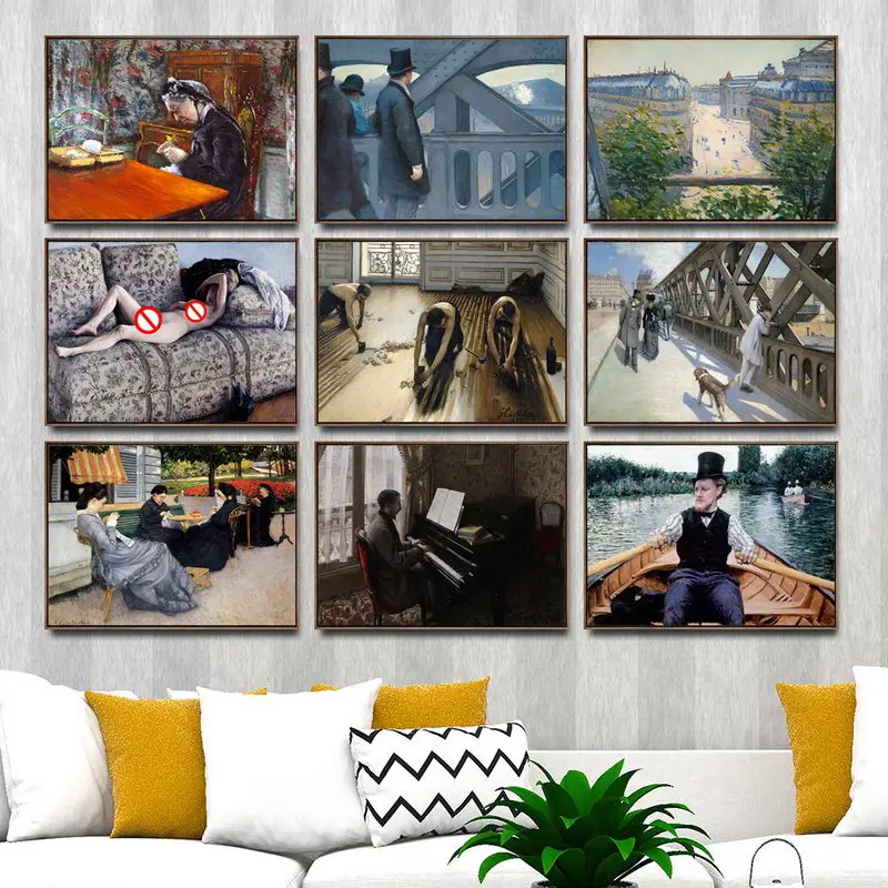 Home Decoration Art Wall Pictures Fro Living Room Poster Print Canvas Paintings French Gustave Caillebotte