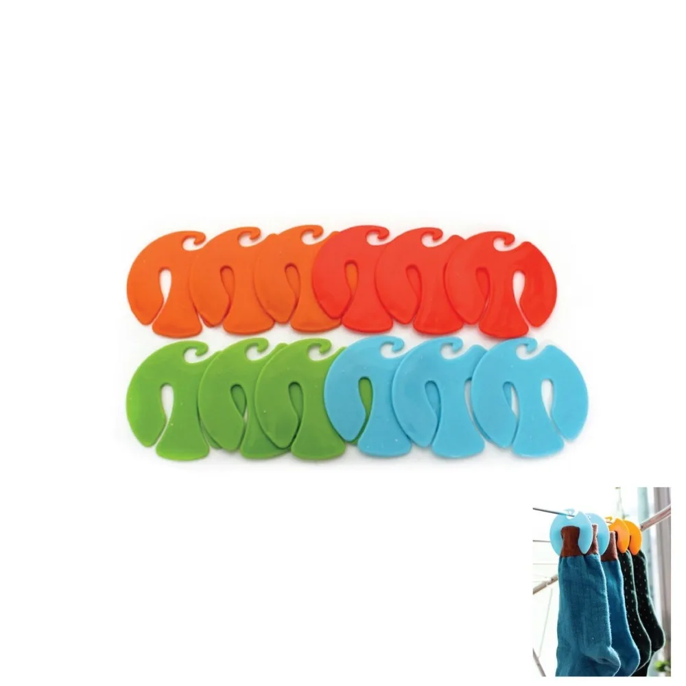 22 PCS SOCK CLIPS  Sock Holder Rings Pack of Colorful Sock Organizers Sorters Locks Clips Laundry