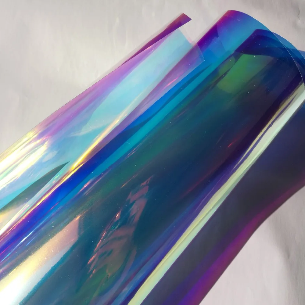 SICODA 137x30cm iridescent PVC bag material 0.1mm thickness waterproof background for web celebrity photograph needs