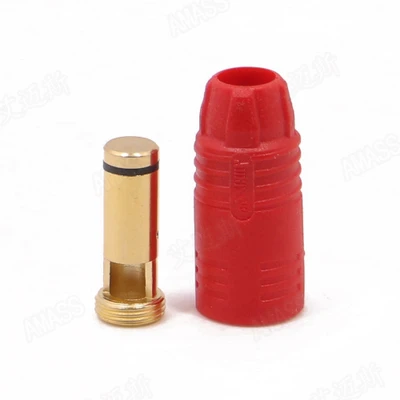 Enchufe Banana chapado en oro Amass AS150, macho/hembra de 7mm para batería de alto voltaje, rojo/Negro, 1 Juego