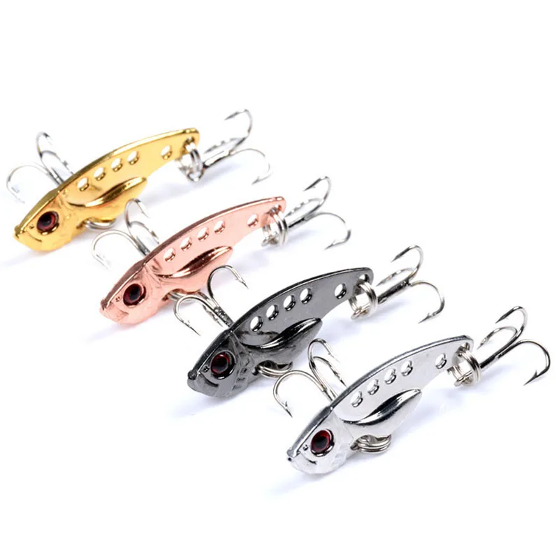 1 Pcs Metal VIB Lures 3.8/7/11g Vibrations Spoon Lure Fishing Bait Bass Artificial Hard Bait Cicada Lure VIB Bait 3D Eyes image 3