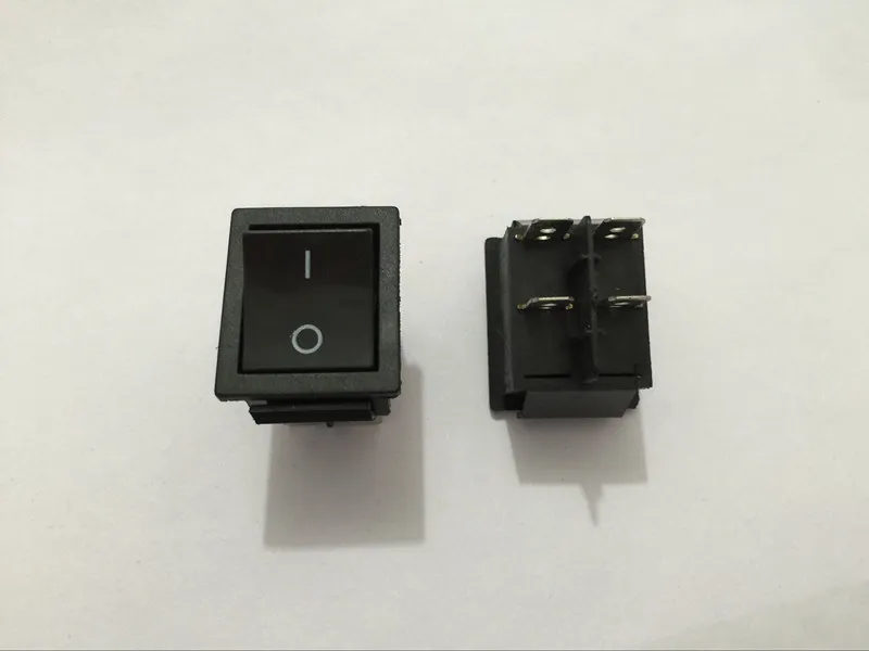 

100pcs DPST Black Indicator Light ON/OFF 4 Pin Rocker Switch 16A 250V