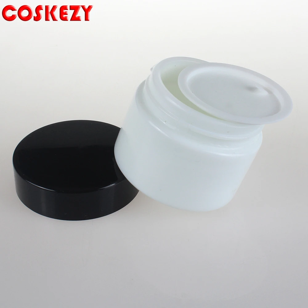 100 PCS a lot White 15ml cosmetic glass jar skin care containers for cream