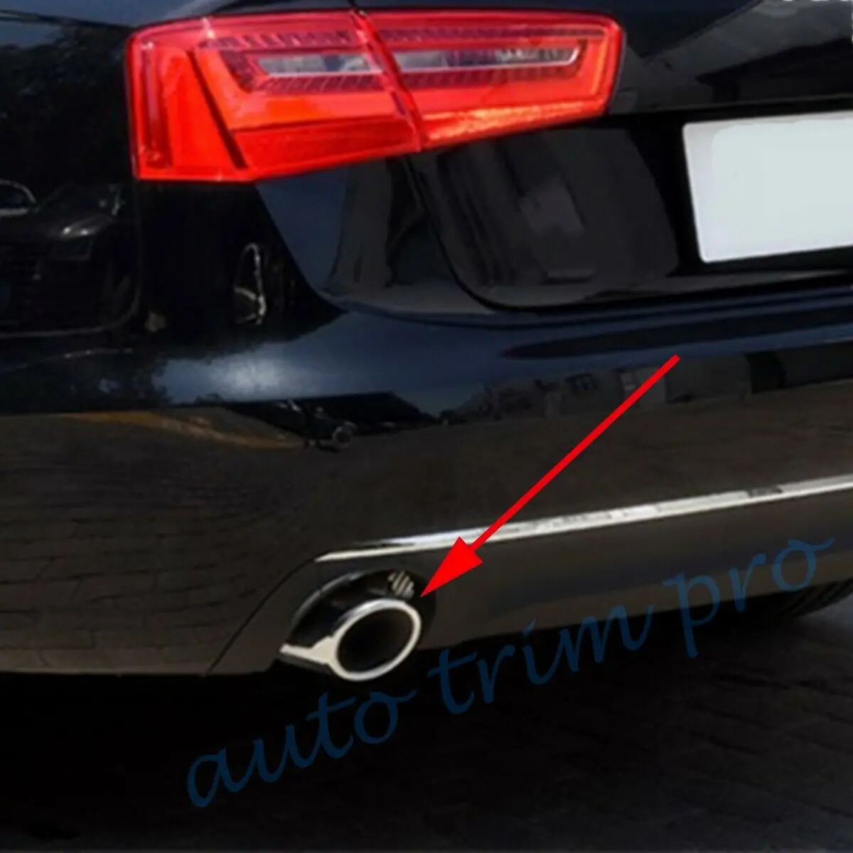 2pcs Stainless Steel Tail Exhaust Pipe Cover Fit For Audi A6/A6L 2012 2013 2014 2015 Rear Muffer Tailpipe Accessories