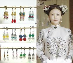 Hot Sale Yanxi TV Same Style Hole Free Eardrop Chinese Ancient Women Earrings Vintage Qing Dynasty Queen Pricess Ear Clip