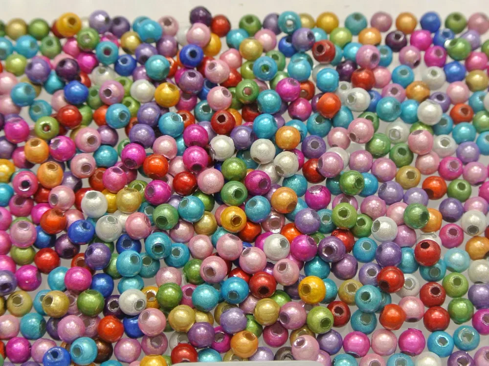 

500 Mixed Color 3D Illusion Acrylic Miracle beads 4mm Spacer