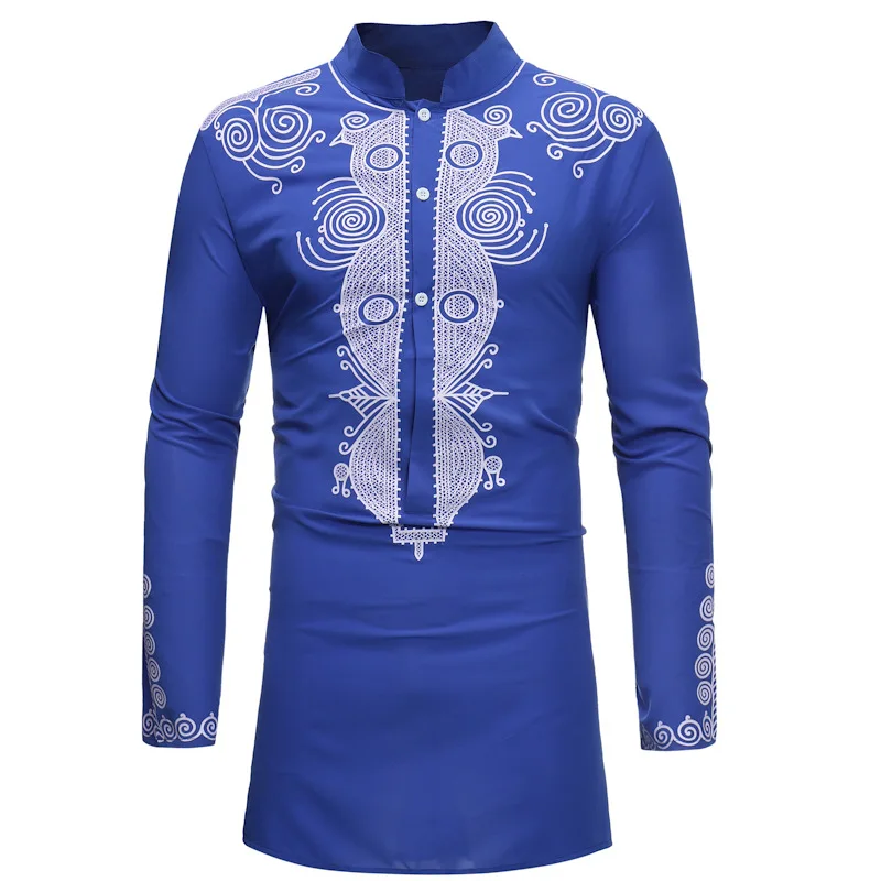 

3 color Print African Clothes for Men Dashiki National Rich Dress Africa Dress Vestido T-shirt Embroidery Clothing