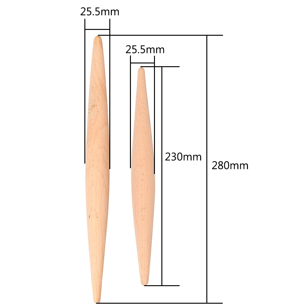 23 cm /28 cm Rolling Pin Wood Fondant Cake Dough Roller Non-Stick Cooking Tool Gadgets Pasta Dumpling Skin Maker Double Tip