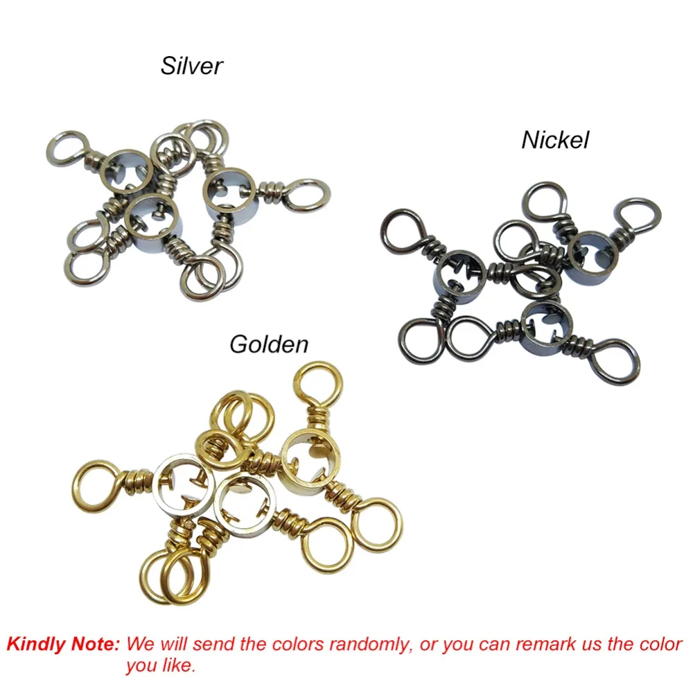 10/20-pieces Fishing Swivels 3-way Swivel #5/0-#10 Fishhooks Fishing Connector Accessories Swivel Hook Carp Fishing Gear