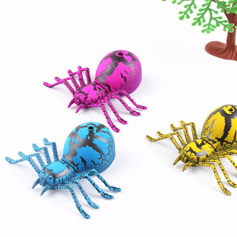 1Pcs Novelty Water Uitkomen Inflatie Spider Eva Verrassing Eieren Uitbreiding Speelgoed Grappige Kinderen Baby Gags Bananasplit Geschenken