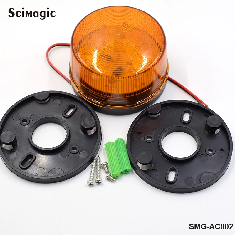 1pcs 24V Safety Alarm Strobe Signal Warning Light Yellow LED Light Flashing Light