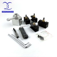 Mini Aluminum Lathe Quick Change Tool Holder Post Set, mini quick change tool post set use for hobby lathes