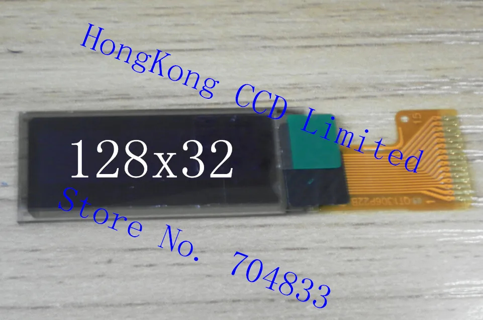 

0.91 inch white OLED display 15pin 128*32 white OLED screen SSD1306 SPI interface QT1306P22B 4-SPI 4-WIRE SPI