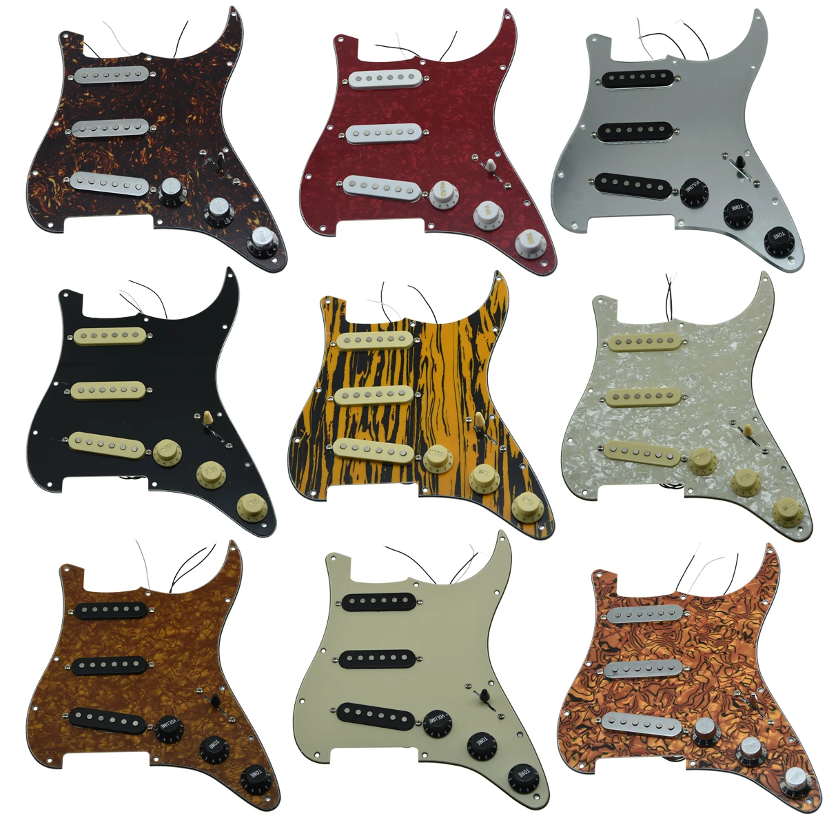 Dopro Various Loaded SSS Pickguard Prewired ST for Strat Pickguard with Pickups Fits for Fender