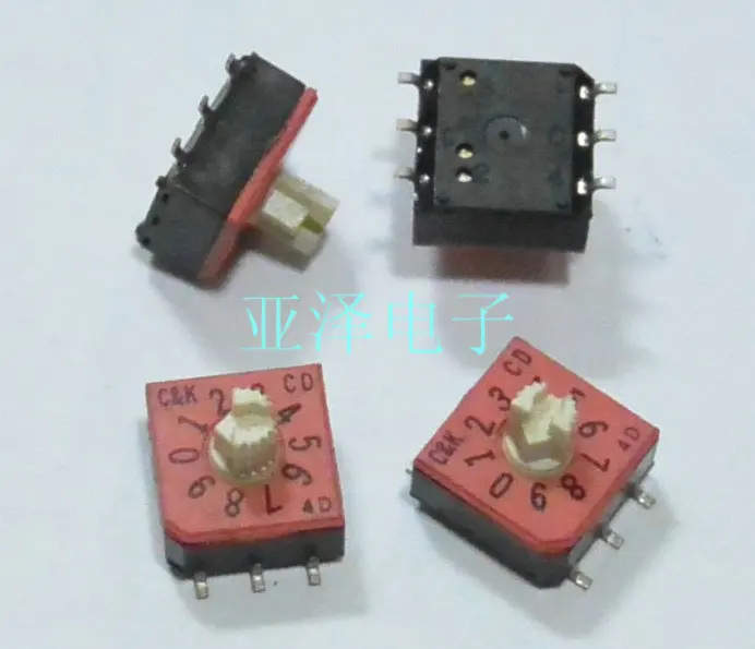 

YYT 0-9 / 10 gear 8421C Rotary DIP switch coding 7.5*7.5 code 3: 3 patch