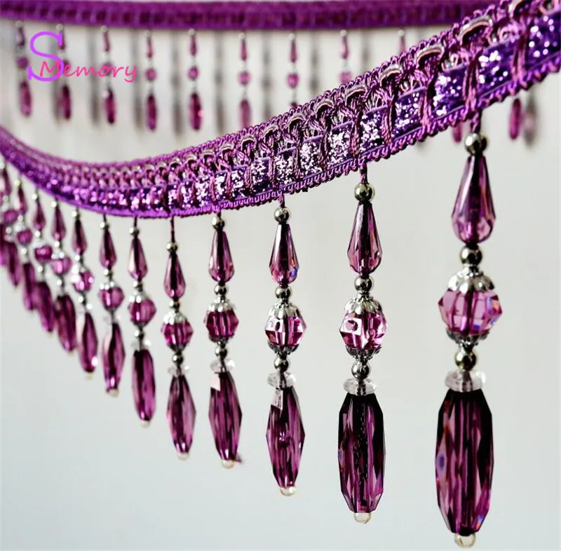 13M Crystal bead Europe Curtain Tassel Lace beads hanging spike Hanging Ball Tie Back Straps Holders Accessories Home Decoration