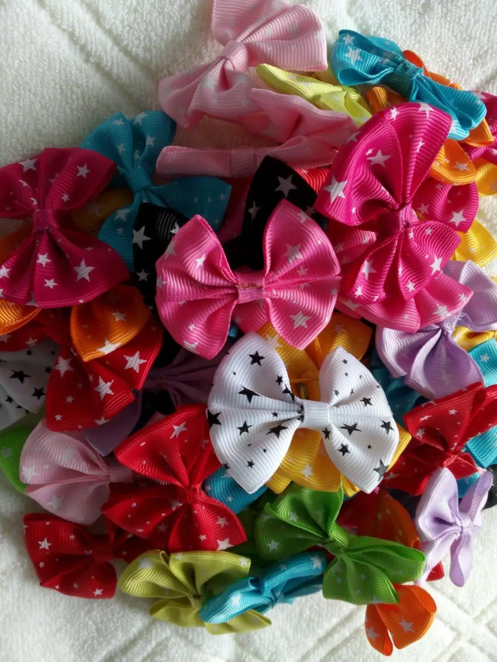 

DIY Hair Bows Without Clip Mixed Color Mix Style Randomly ribbon bow tie girls clothes accessories 500pcs/lot