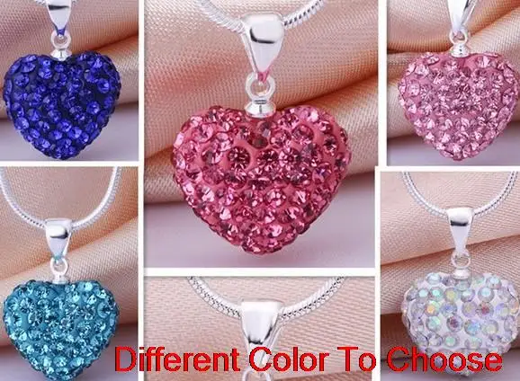 

Высококачественное модное разноцветное серебряное ожерелье со змеей и кристаллами в форме сердца.