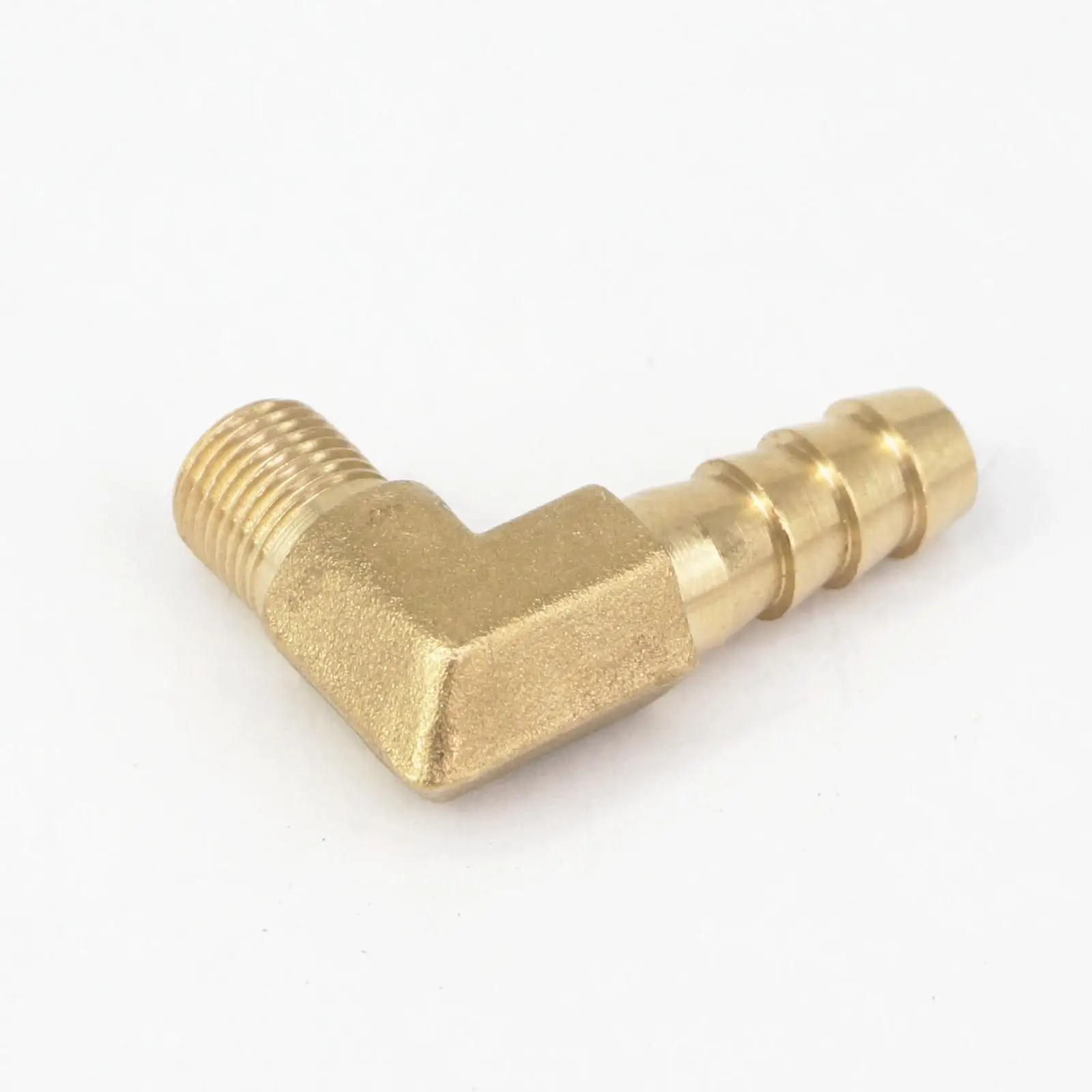 

LOT 2 Hose Barb I/D 10mm x 1/8" BSP Male Thread Elbow Brass coupler Splicer Connector fitting for Fuel Gas Water