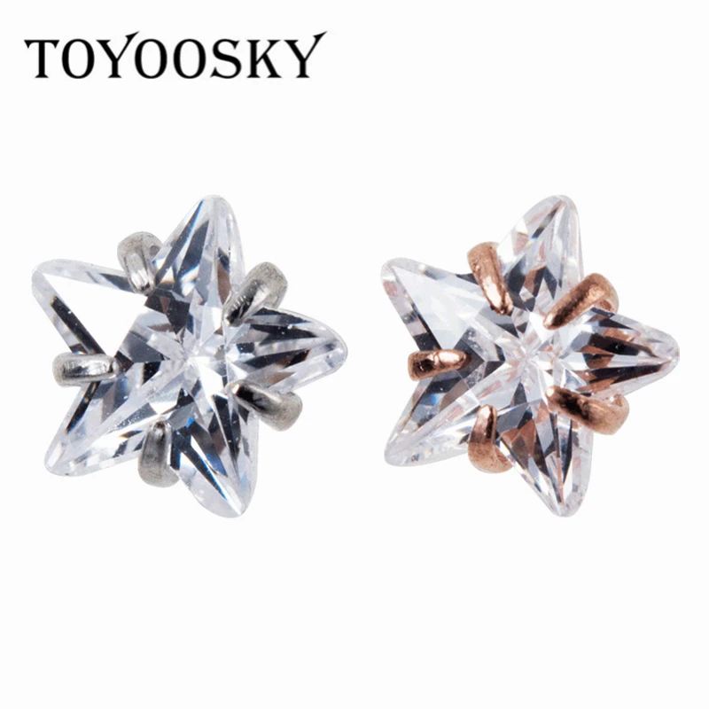 925 Solid Real Sterling Silver Shiny Mini 5MM Star CZ Stud Earrings For Girl Women Silver Contracted New Design Jewelry 8222