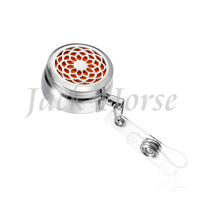 

30mm Essential Oil Diffuser Locket Badge Reel with Pads