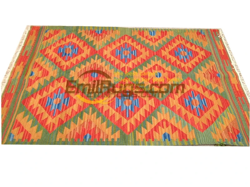 Kilim Fabric Handwoven Wool Carpets Home Carpets For Living Room Square Rug Carpet Bohemian Natural Sheep Wool