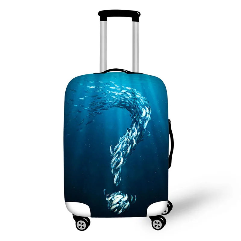 Suitcase Protective Cover Sea fish Trunk Case Apply to 18-30 inch Suitcase Elastic Thick Luggage Cover travel accessories