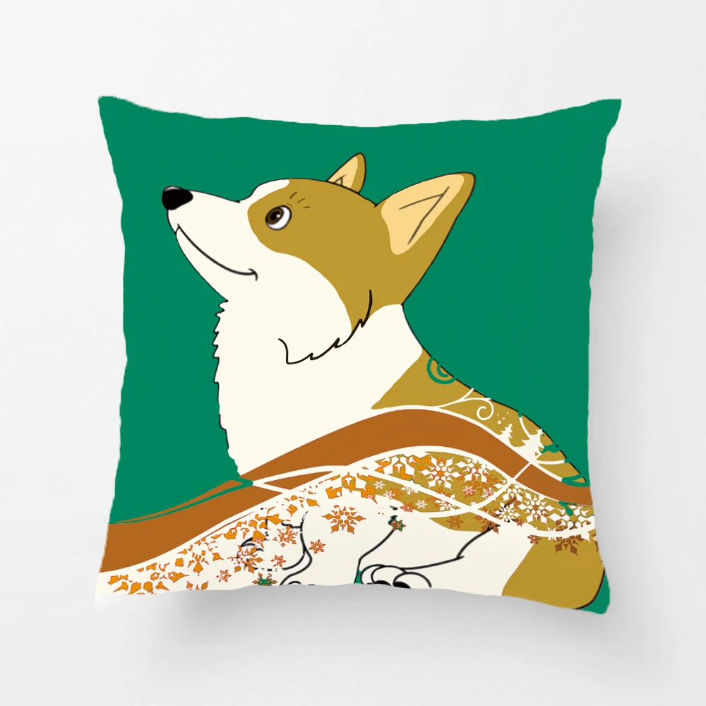 Shiba Inu Throw Pillow Case Cute Doge Decorative Cushion Covers Bedroom Pillowcase Perfect Gift For Sofa Seat