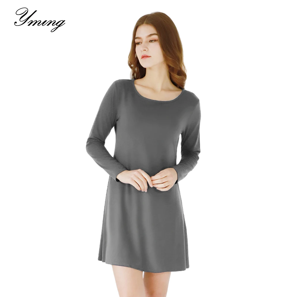 YMING – robe à manches longues pour femmes, grande taille, décontractée, plage, bureau, fête, chemise blanche, vêtements féminins, grande taille