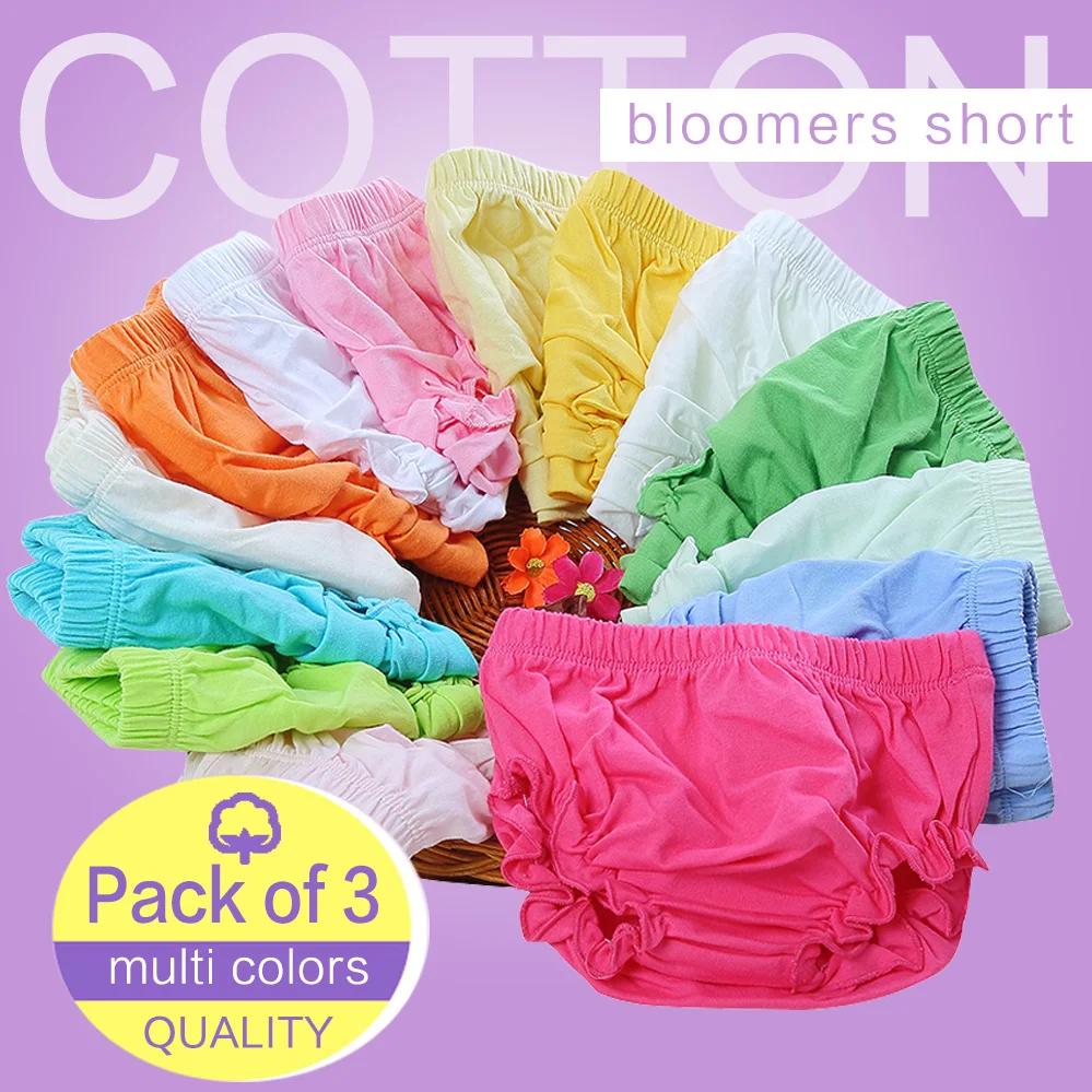 Baby girl\'s Bloomers Ruffle Combed Cotton Shorts diaper covers toddler fashion cute Briefs underwear Kids puff panties6-12-24mth