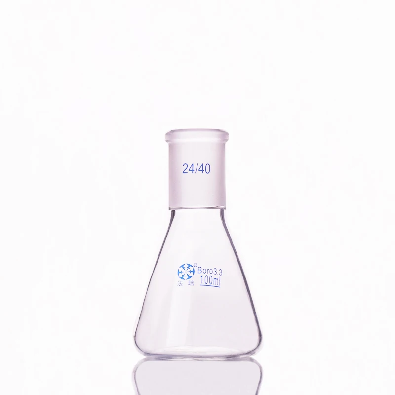 FAPE Conical flask with standard ground-in mouth, Heavy wall, 25mL-1000mL-2000mL-10000mL, 24/40, Erlenmeyer flask, No tick mark