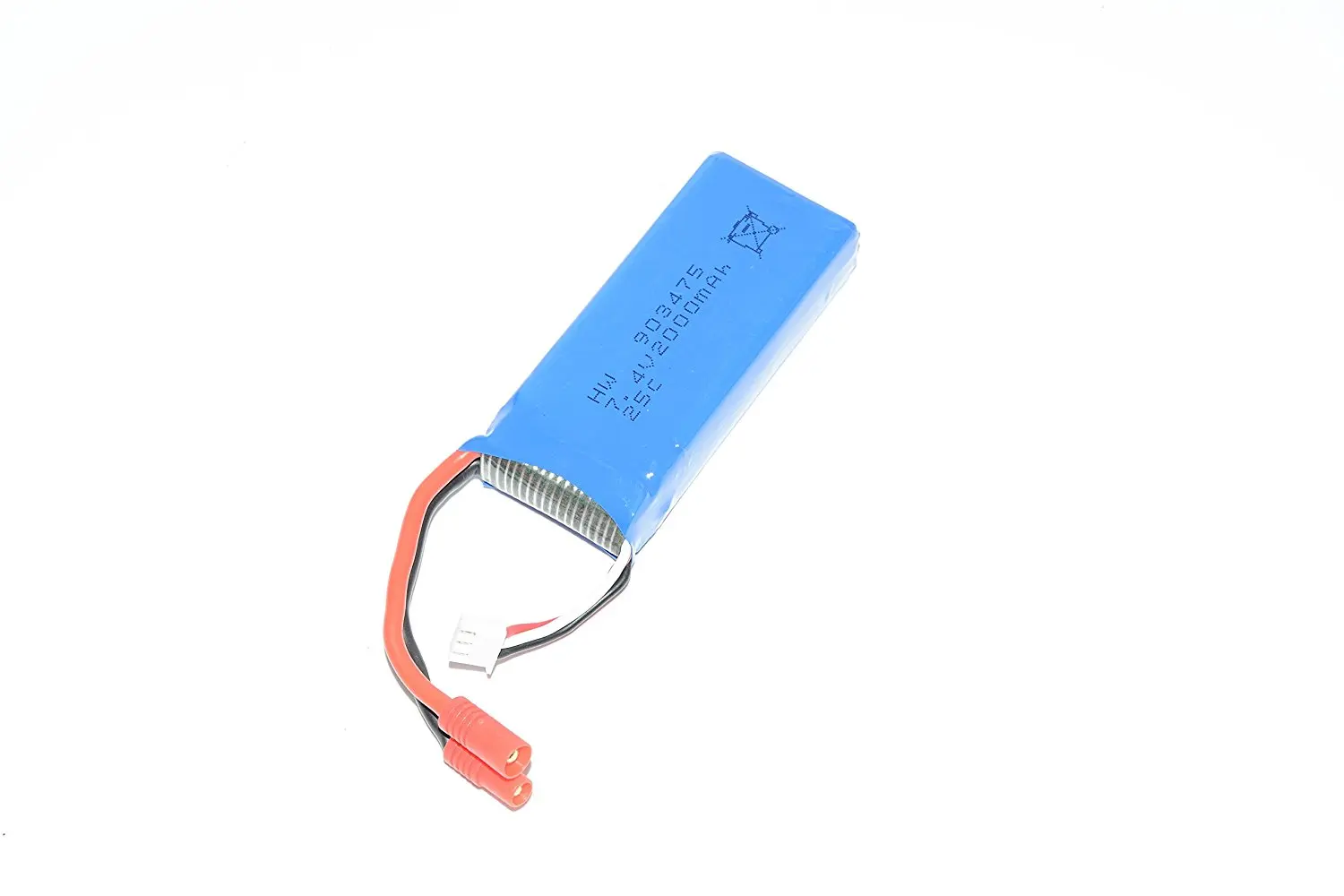 3pcs * 7.4V 2S 2000mah Lipo Battery Banana Plug for Syma X8C X8W X8G RC Drone Quadcopter with AC Charger and 3 in 1 Cable