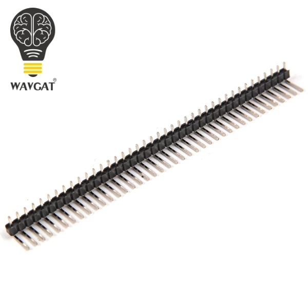 10 Pcs New 40Pin 2.54mm Single Row single pin curved Pin Header Connector Strip Curved Needle For WAVGAT Electronic Components